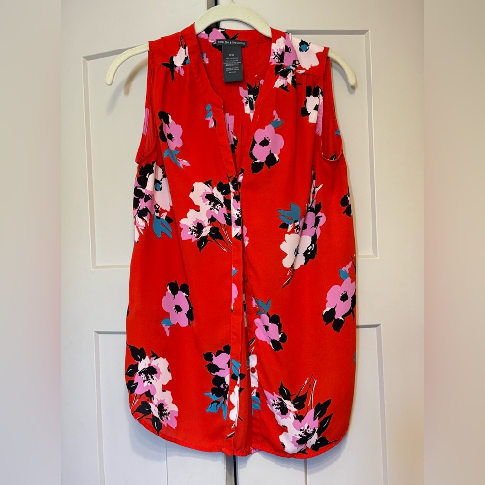 Chelsea and Theodore sleeveless blouse